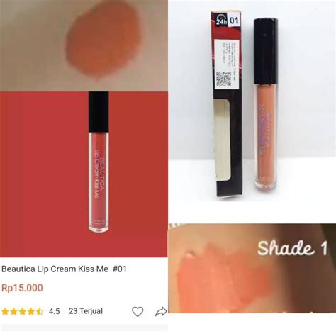 Jual Beautica Lip Cream Kiss Me 01 Sandy Nude Shopee Indonesia