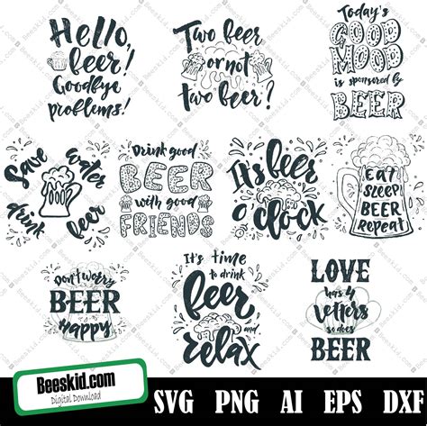 Beer Quotes Bundle Svg Beer Svg Bundle Beer Lover Svg Bundle Beer Quotes Svg Bundle Cut Files