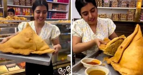 Meerut Sweet Shop S Giant Samosa Gets Thumbs Up