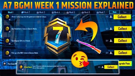 A7 WEEK 1 MISSION BGMI WEEK 1 MISSION EXPLAINED A7 ROYAL PASS