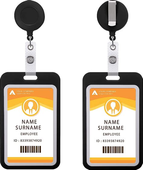 Amazon TIESOME 2 Pack Heavy Duty Badge Holders With Retractable