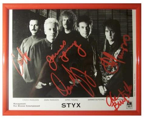 SIGNED STYX AUTOGRAPHED DEYOUNG JOHN PANOZZO 8X10 FRAME | #21916794