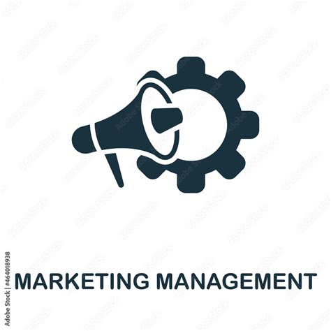 Marketing Management icon. Monochrome sign from company management collection. Creative ...