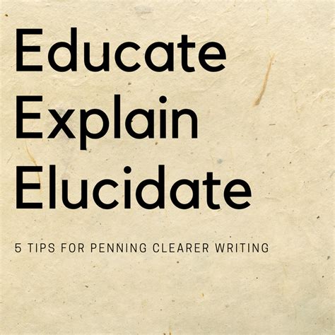 Tips For Penning Clearer Writing Writersdomain Blog