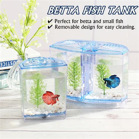 12 Grids Mini Betta Aquarium Fish Tank Isolation Box Portable With