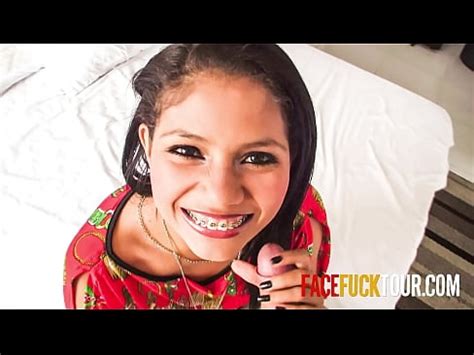 Latina Hottie Wants My Cum On Her Braces After Deep Throat XVIDEOS