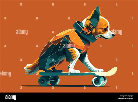 Dog Riding A Red Skateboard Hi Res Stock Photography And Images Alamy