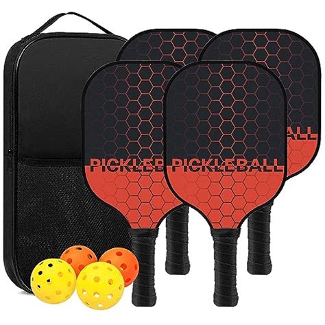 Pickleball Paddles Set Of Pickleball Paddle Fiberglass Surface