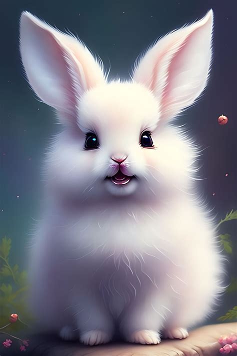 Cute Fluffy Baby Bunny