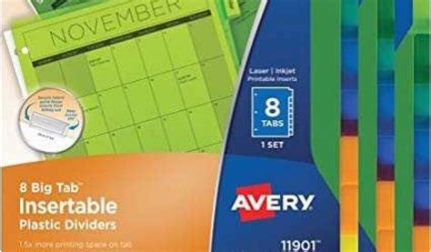 Avery Template 11901 Avery Big Tab Template 11901 All Together Now Info