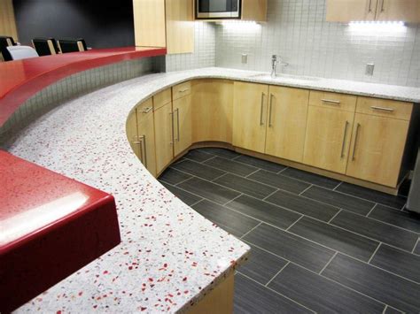 Bob Devaney Center In Lincoln Nebraska Kitchen Application Glass Countertops Recycled