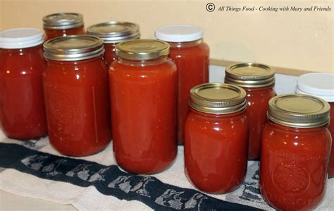 Cooking With Mary And Friends Tomato Sauce Canning Made Easy