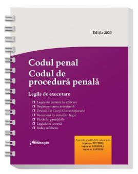 Codul Penal Codul De Procedura Penala Legile De Executare Actualizat