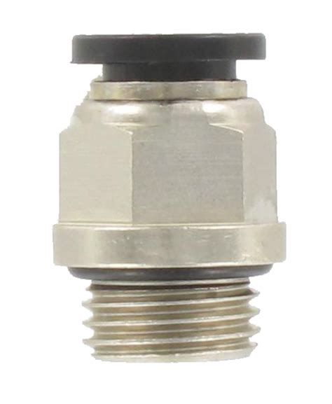 Straight Male Bsp Cylindrical Push In Fitting With Nickel Plated Brass