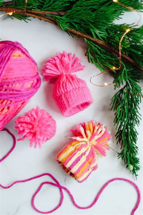 The Cutest DIY Yarn Hat Ornaments Modern Glam