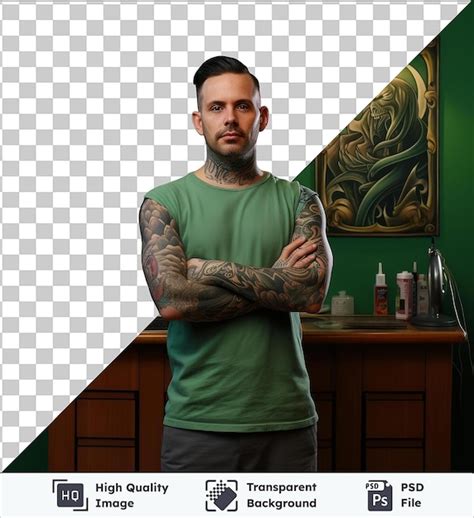 HighQuality Transparent PSD fotográfico realista Estúdio de tatuagem do