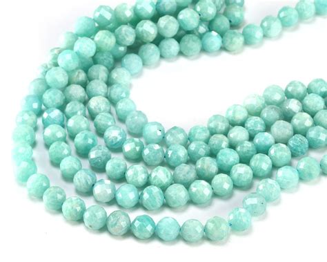 Brazilian Amazonite A Microfaceted Round 8mm