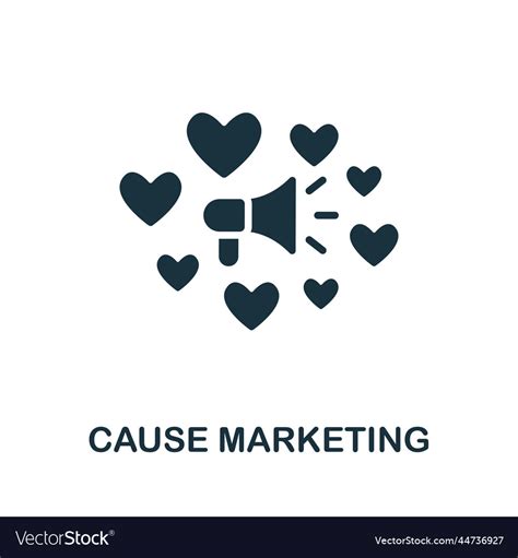 Cause marketing icon monochrome simple Royalty Free Vector