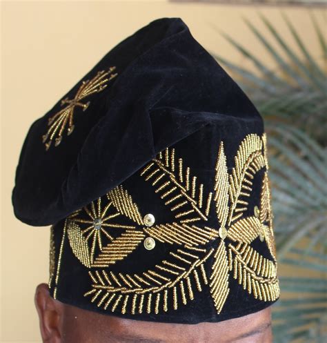 Kufi Capvelvet Cap Nigerian Wedding Cap Hausa Capwedding Attire