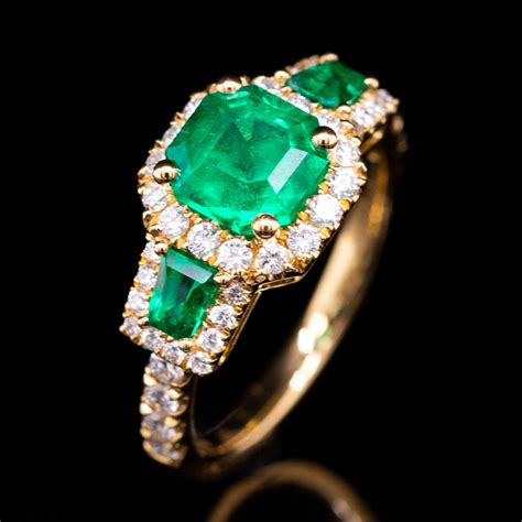 3 Stone Emerald Ring Emeralds International Llc