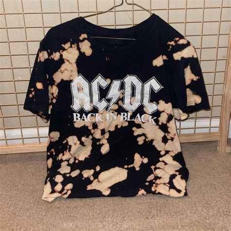 Tops Custom Tie Dye Acdc Shirt Poshmark