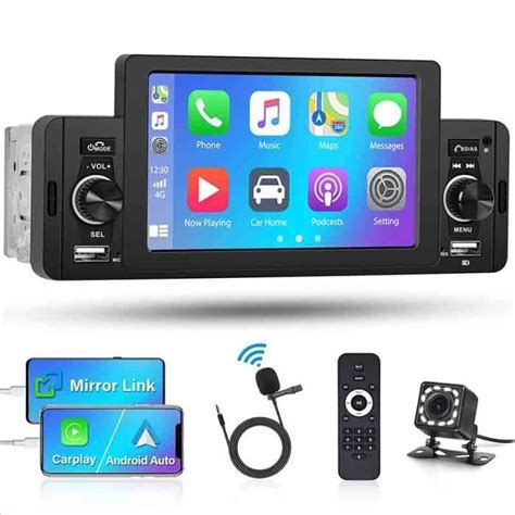 Autoradio Carplay Din Lien Miroir Pour Ios Android Pouces Cran