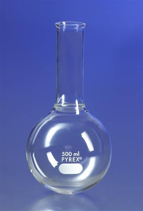 Corning 4280 500 Pyrex® 500ml Long Neck Boiling Flasks With Round Bottom And Tooled Neck F2920