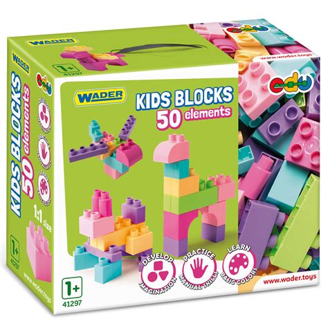 Kids Blocks pasztell építőelemek 50 db os szett Wader vásárlás a