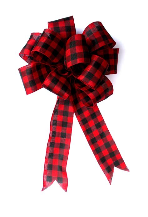 Buffalo Plaid Lantern Bow Buffalo Check Wreath Bow Buffalo Check