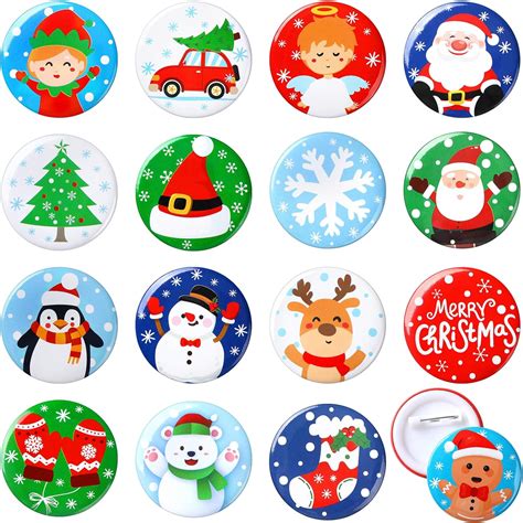 Amazon Jutom 48 Pcs Mini Christmas Buttons Bulk Assorted Christmas