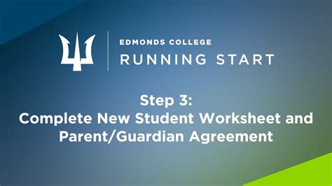 Running Start Step 3 Student Worksheet And Parent Guardian Agreement