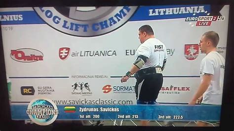 Zydrunas Savickas 222.5kg Log Lift World Record - All Things Gym