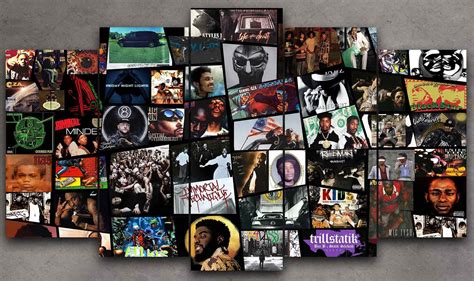 90s Hip Hop Legends Wall Art Black Artist Album Cover Collage - Etsy