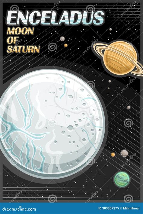 Vector Poster For Enceladus Stock Vector Illustration Of Water Page