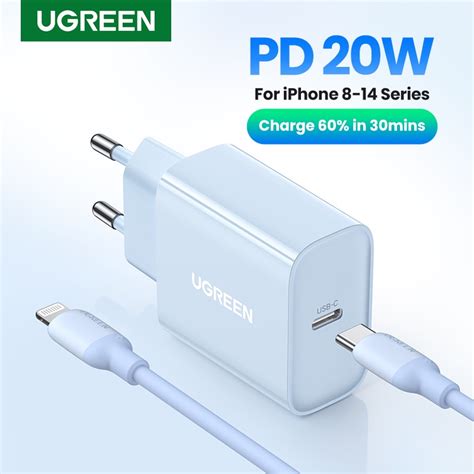 Carregador Rápido UGREEN 4 0 3 0 QC PD Fatos De iPhone 20W QC4 0 QC3 0