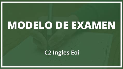 Examen C Ingles Eoi Modelo Pdf Soluciones Resuelto