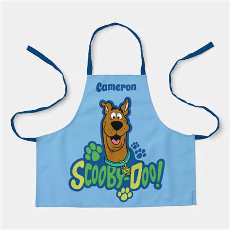 Scooby-Doo Paw Print Character Badge Apron | Zazzle