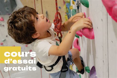 Ecole Descalade Climb Up Cours Dessai Enfant Gratuit