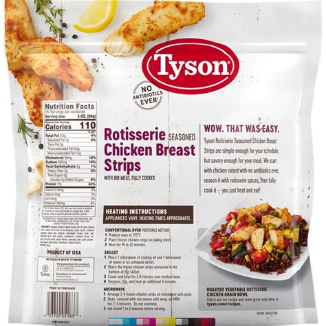 Tyson Chicken Breast Strips Rotisserie Seasoned 48 Oz Delivery Or