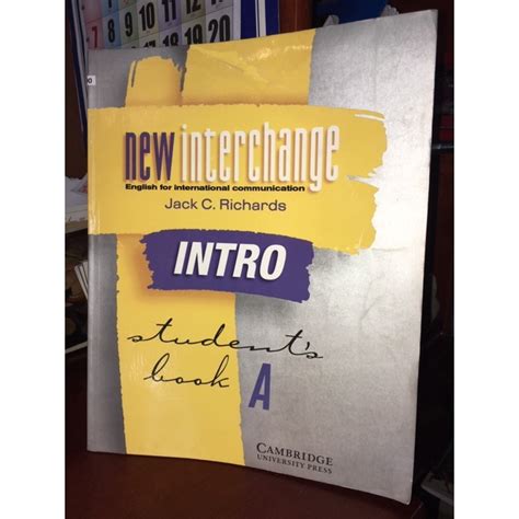 Livro New Interchange Intro A Student S Book Jack C Richards Shopee