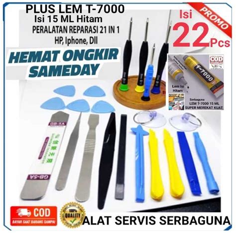 Set Alat Servis Openings Tool Obeng Pembuka Isi Pcs Plus Lem Lcd