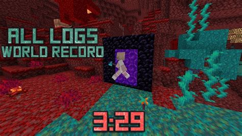 WR Minecraft 1 16 RSG All Logs Speedrun In 3 29 YouTube