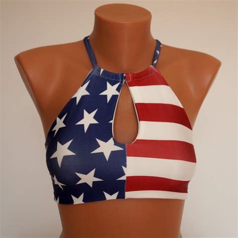 American Flag Bikini Etsy