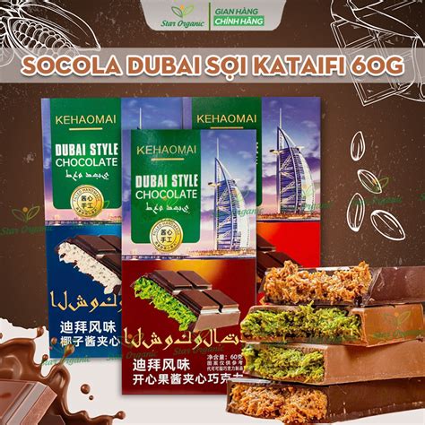 Socola Dubai Nhân Sợi Kataifi Giòn Tan Socola Dubai Hot Trend Hộp 60gr Shopee Việt Nam