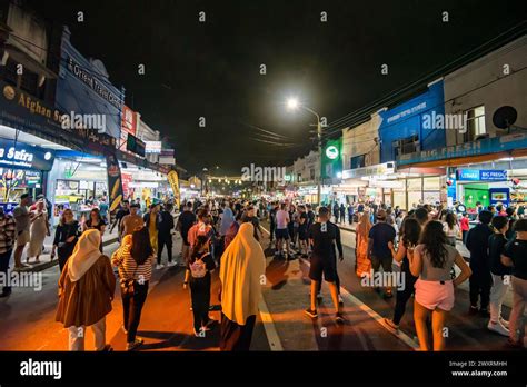 Crowds In Haldon Street Lakemba Sydney Australia During Ramadan And