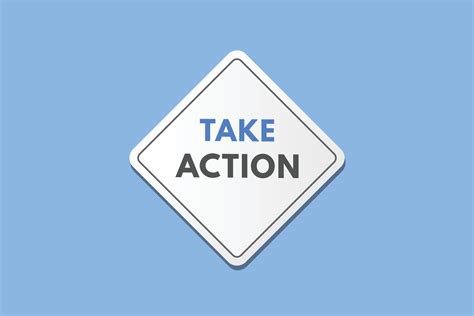 Take Action Text Button Take Action Sign Icon Label Sticker Web