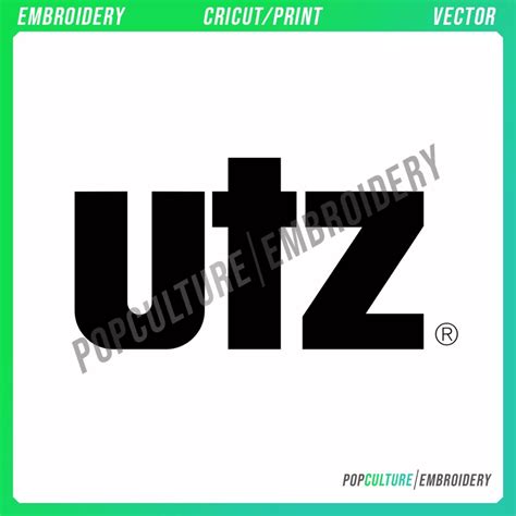 the word utz is written in black on a green background