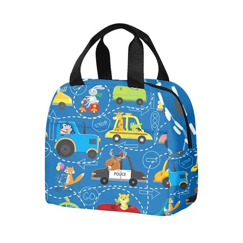 Cartoon Car Design Insulated Lunch Bag Lunch Box for Office，School ...