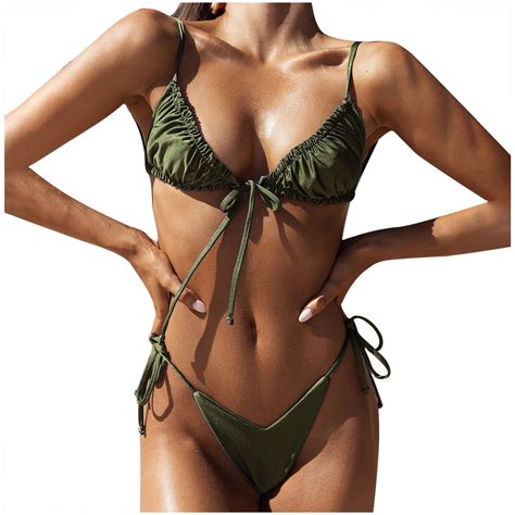 Wamans Swimsuit For Women Women S Fashion Bikini Set Swimsuit Two Piece