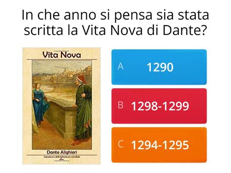 Vita Nova Dante Quiz